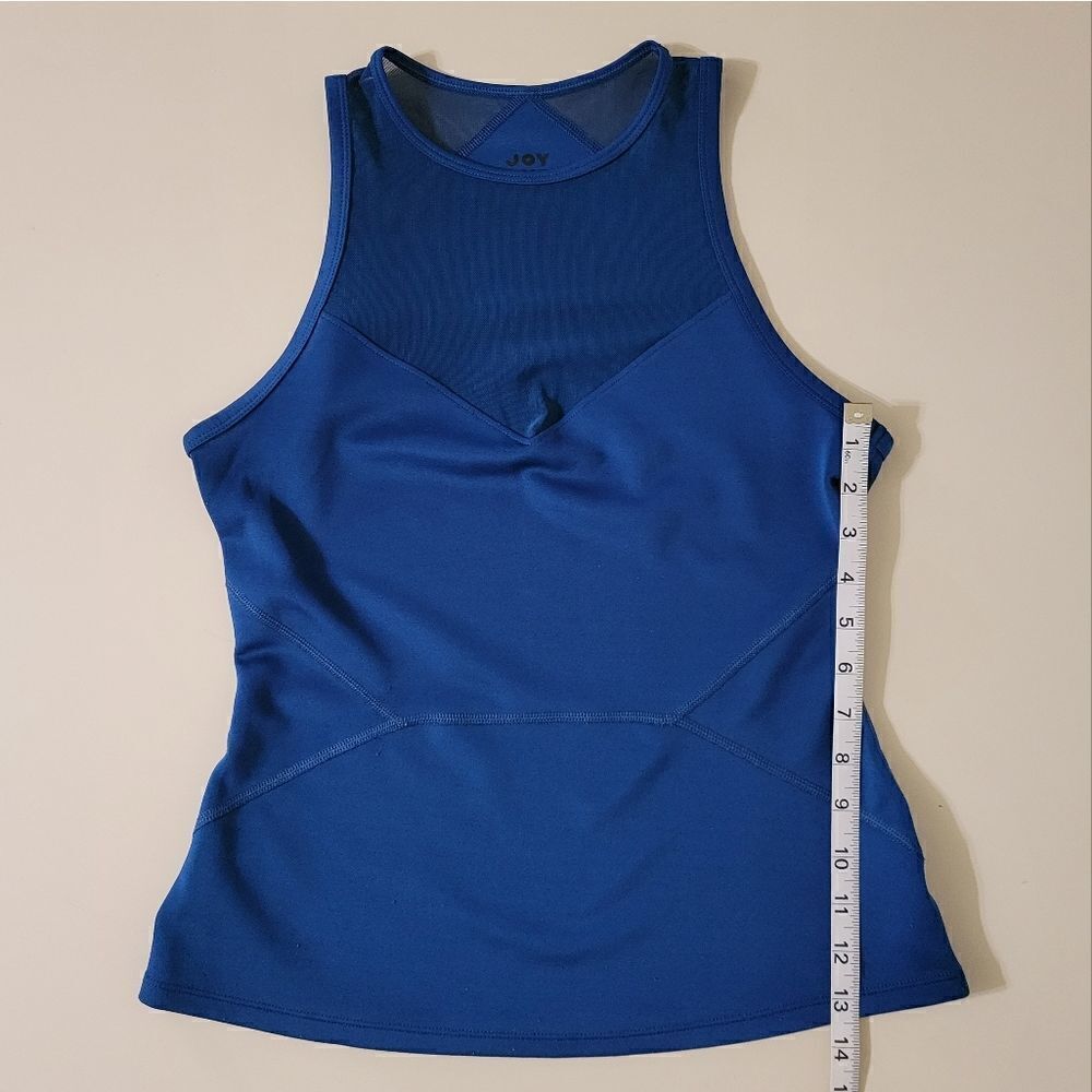 JoyLab Women's Blue Workout Tank Top with Mesh - Picture 7 of 12